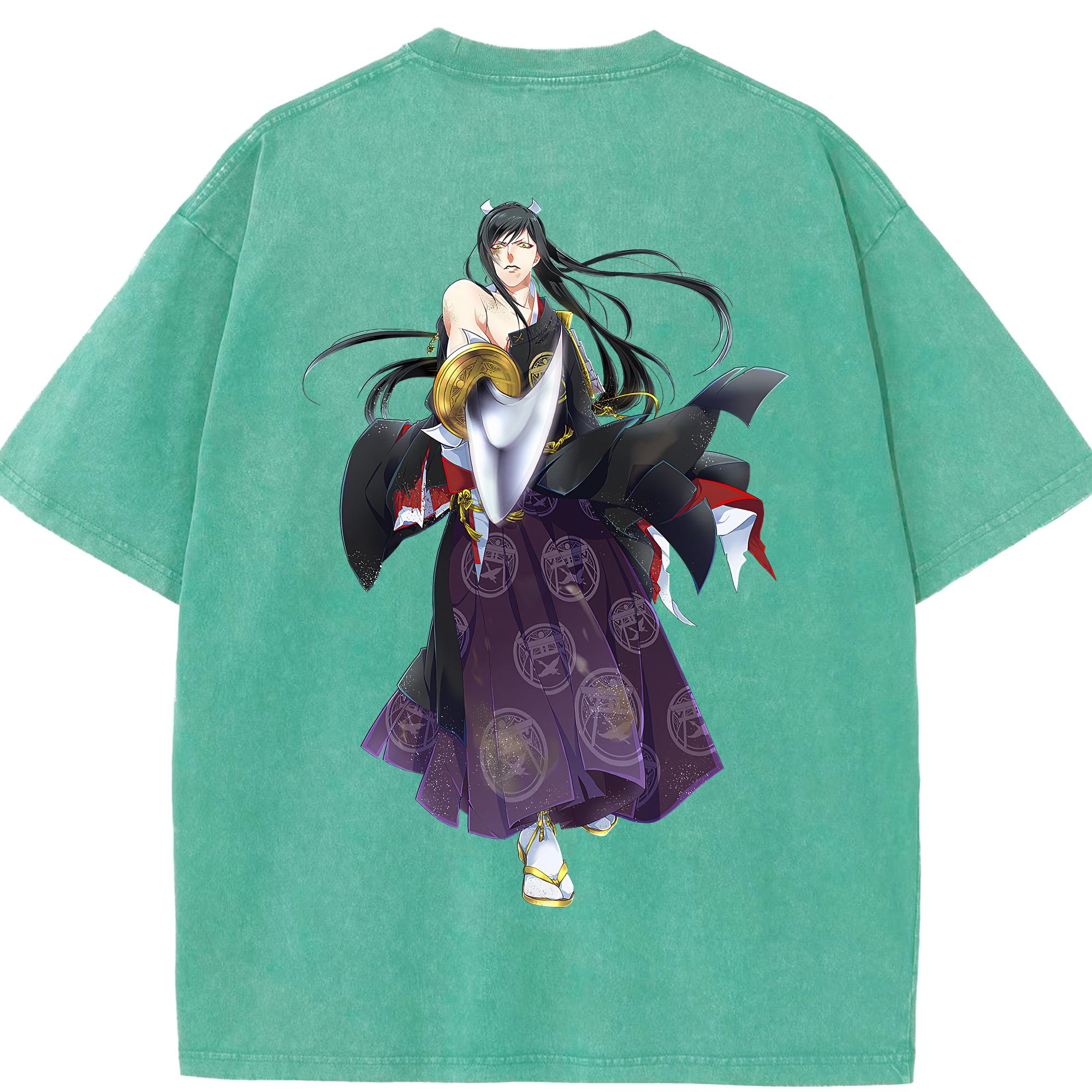 （画像用） 刀剣乱舞 Touken Ranbu 綿100% ヴィンテージ風 半袖Tシャツ（背面プリント）